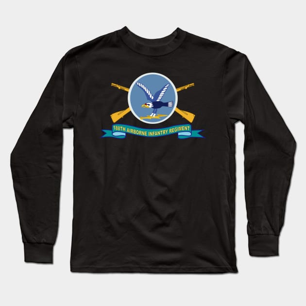 188th Airborne Infantry Regiment w Br - SSI - Ribbon X 300 Long Sleeve T-Shirt by twix123844